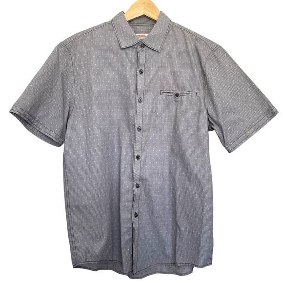 Michael Brandon Button Up Short Sleeve Shirt Preppy Classic Size Large - Picture 4 of 4